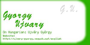 gyorgy ujvary business card