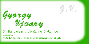 gyorgy ujvary business card